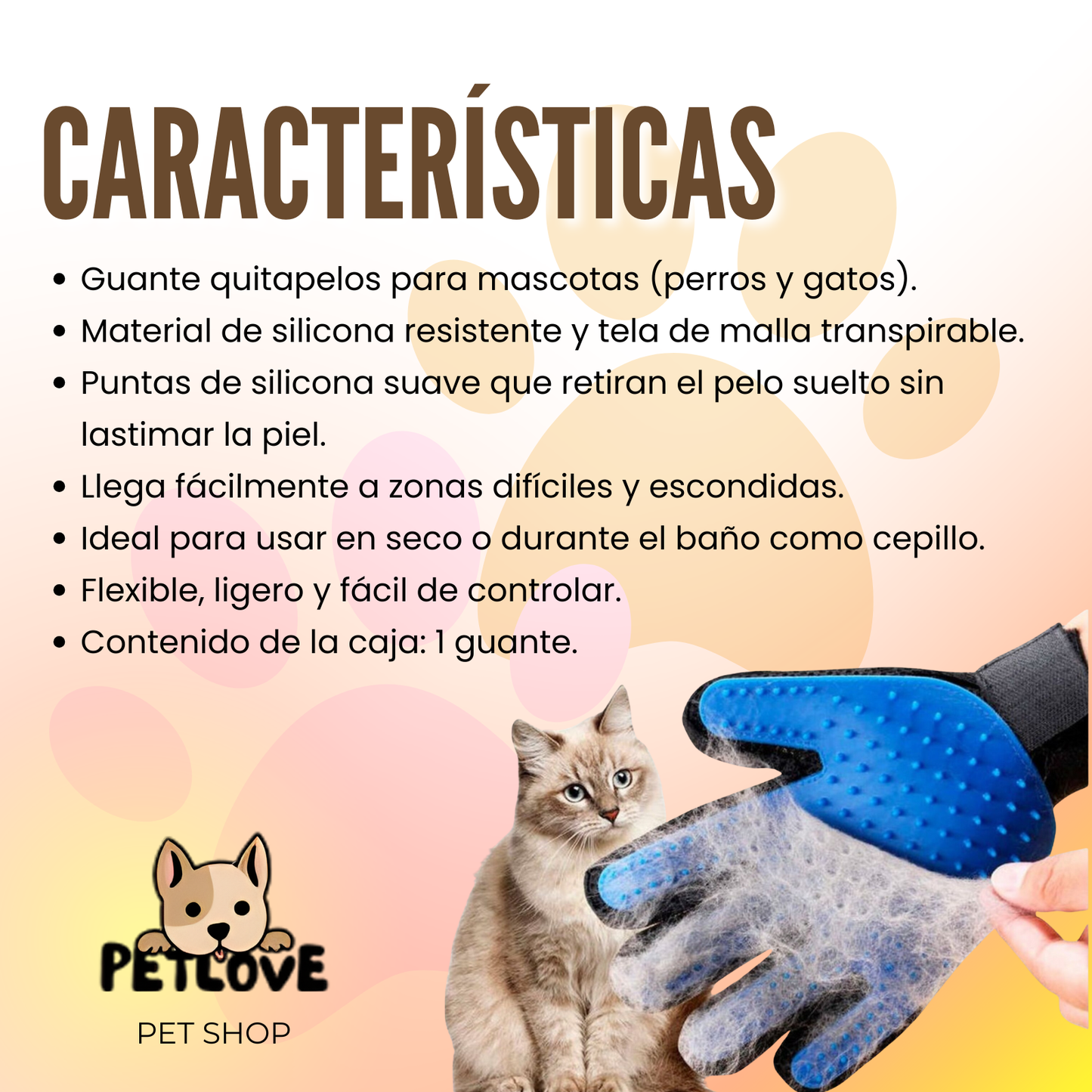 GUANTE PARA MASCOTA